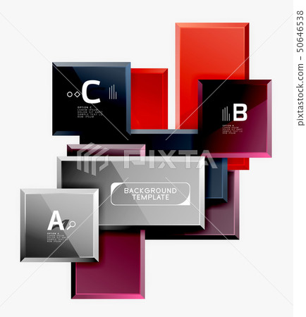 Geometrical design squares abstract banner, glossy shiny effects Geometrical design squares abstract banner, glossy shiny effects 50646538