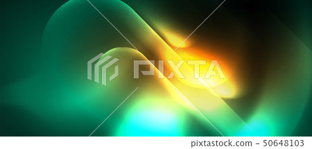 Neon glowing techno lines, hi-tech futuristic abstract background template Neon glowing techno lines, hi-tech futuristic abstract background template 50648103