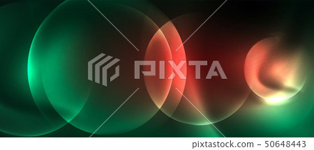 Neon glowing circles vector abstract background Neon glowing circles vector abstract background 50648443