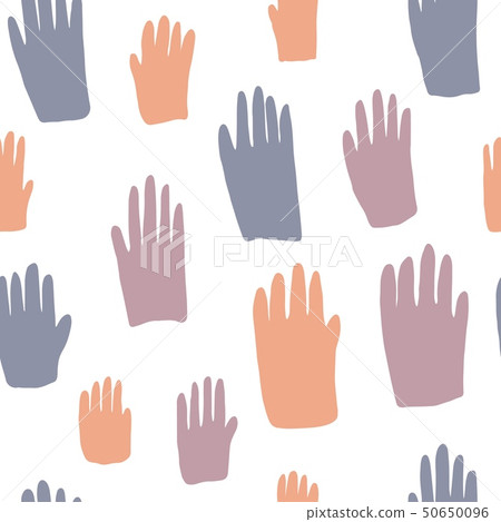 Seamless pattern with colored people hand prints Seamless pattern with colored people hand prints 50650096