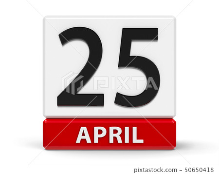 Cubes calendar 25th April 50650418