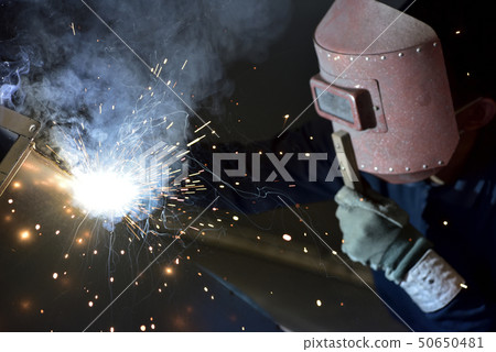 Town factory for welding work: Arc welding Town factory for welding work: Arc welding 50650481