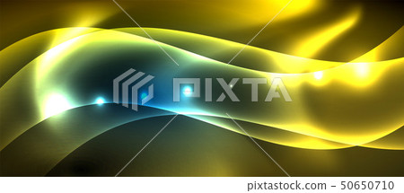 Neon glowing lines, magic energy space light concept, abstract background wallpaper design 50650710