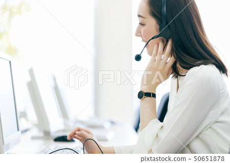 呼叫中心Teleoper女士 呼叫中心Teleoper女士 50651878