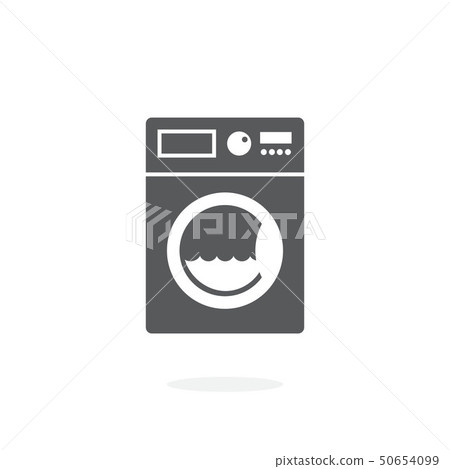 Washing machine icon on white background 50654099