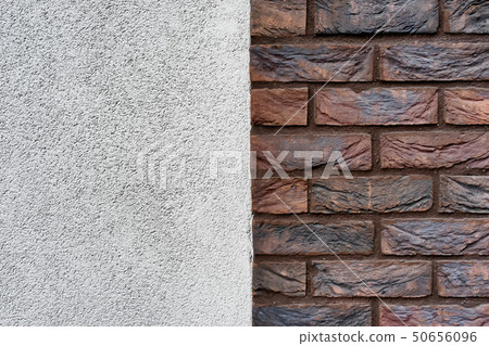 The wall of the building with brick The wall of the building with brick 50656096