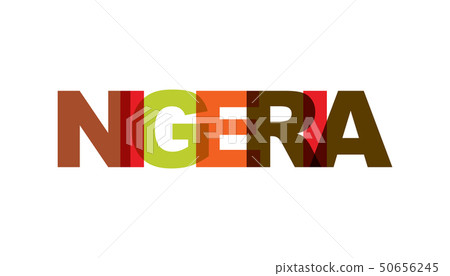 Nigeria, phrase overlap color no transparency. 50656245