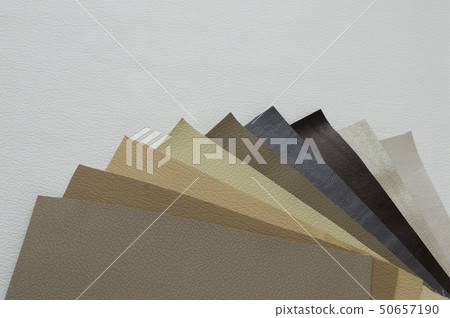 Leather sheet stack of gray and brown color shades 50657190