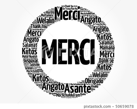 Merci (Thank You in French) word cloud Merci (Thank You in French) word cloud 50659078