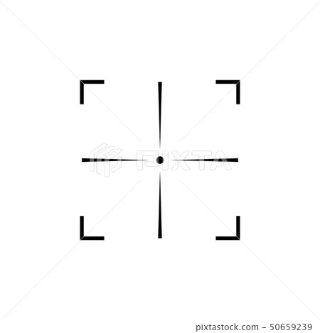 Simple sniper rifle rectangular crosshairs black Simple sniper rifle rectangular crosshairs black 50659239