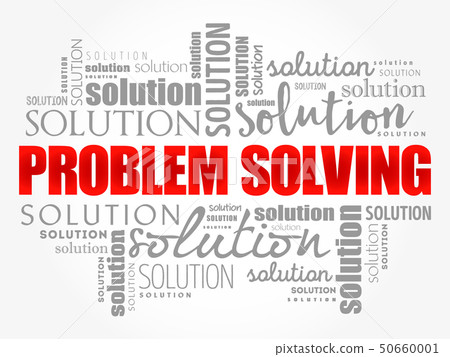 Problem solving aid word cloud collage - Stock Illustration [50660001 ...