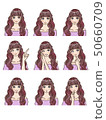 Female facial expression pattern 50660709