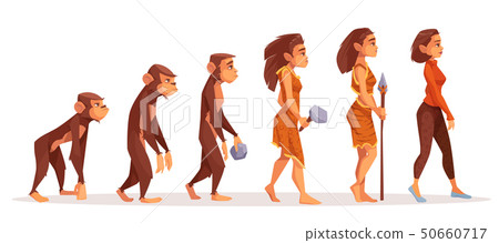 Human evolution from monkey to modern sexy woman Human evolution from monkey to modern sexy woman 50660717
