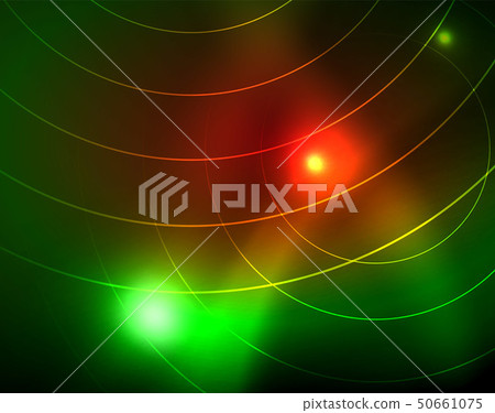 Neon circles abstract background 50661075