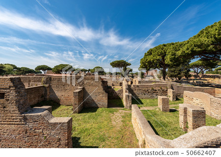 Ostia Antica Rome Italy - Ancient Roman buildings Ostia Antica Rome Italy - Ancient Roman buildings 50662407