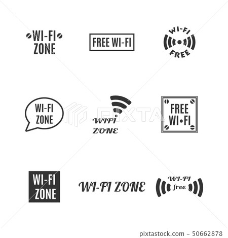 Set of wireless icons, vector illustration. Set of wireless icons, vector illustration. 50662878