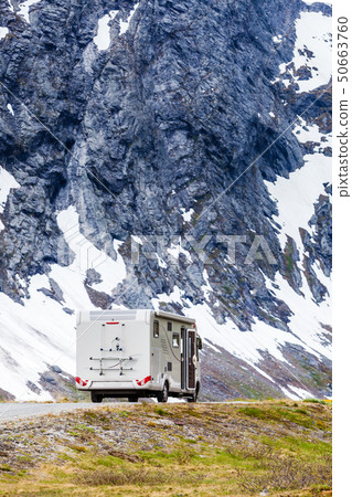Camper car in norwegian mountains Camper car in norwegian mountains 50663760
