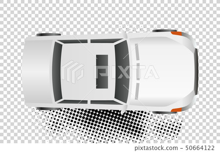 White car top view vector illustration. Flat design auto. Illustration for transport concepts, car White car top view vector illustration. Flat design auto. Illustration for transport concepts, car 50664122