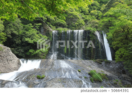 Fresh green dragon gate waterfall 50664391