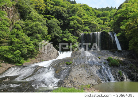 Fresh green dragon gate waterfall 50664393