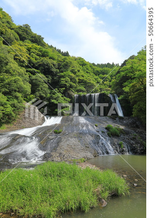 Fresh green dragon gate waterfall 50664395