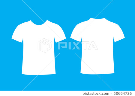 Download Blank T Shirt Template Front And Back Stock Illustration 50664726 Pixta