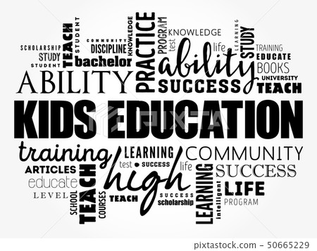 Kids Education word cloud collage Kids Education word cloud collage 50665229