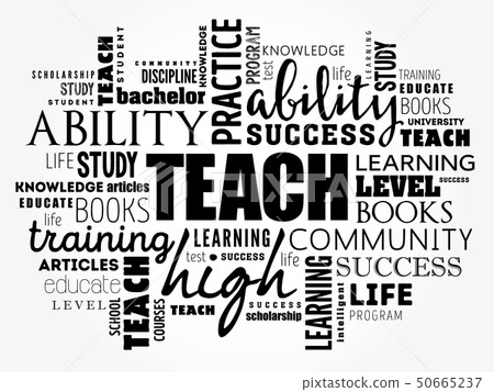 TEACH word cloud collage TEACH word cloud collage 50665237