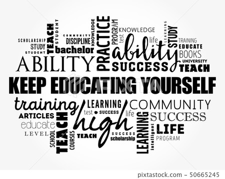Keep Educating Yourself word cloud 50665245