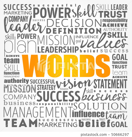 WORDS - word cloud collage 50666297