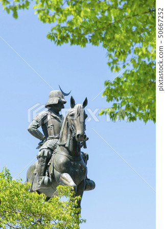 Date Masamune Equestrian Statue Aoba Castle Cape Sendai City Date Masamune Equestrian Statue Aoba Castle Cape Sendai City 50667252