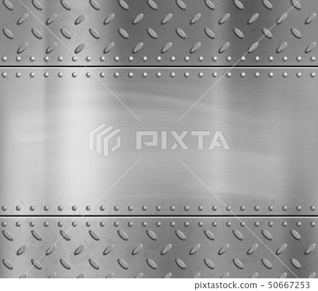 Metal blank polished plate with rivets and pattern Metal blank polished plate with rivets and pattern 50667253
