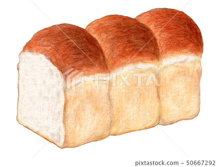 麵包大麵包三倍英國麵包手拉的水彩 50667292