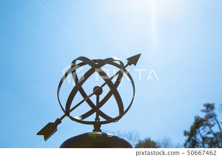 Sundial clock sun blue sky Sundial clock sun blue sky 50667462