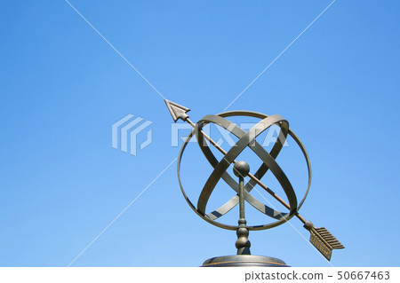 Sundial clock sun blue sky Sundial clock sun blue sky 50667463