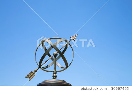 Sundial clock sun blue sky Sundial clock sun blue sky 50667465