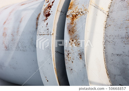 Close up of the coupling of the metal pipeline 50668857