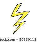 Vector hand drawn illustration of a lightning. 50669118