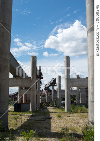 Bridge construction site Bridge construction site 50669248