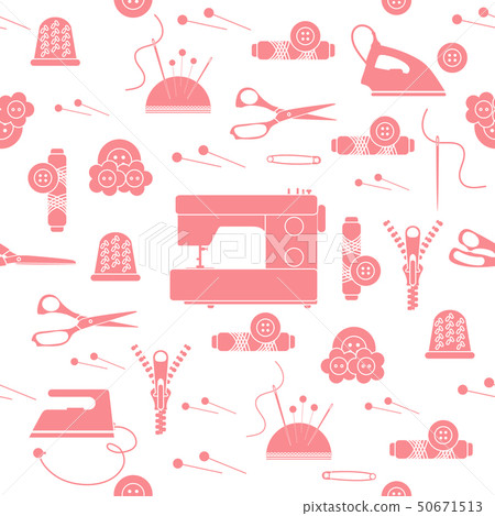 Sewing and needlework seamless pattern 50671513