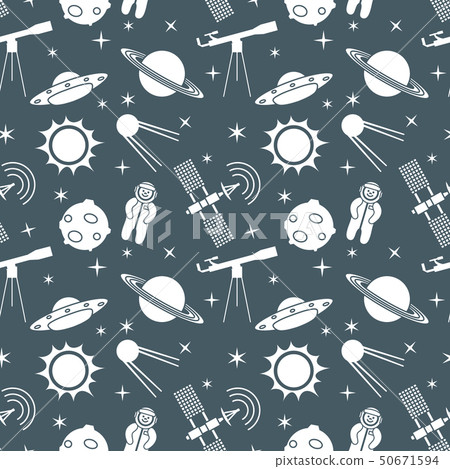 Cartoon space seamless pattern Astronomy. Science Cartoon space seamless pattern Astronomy. Science 50671594