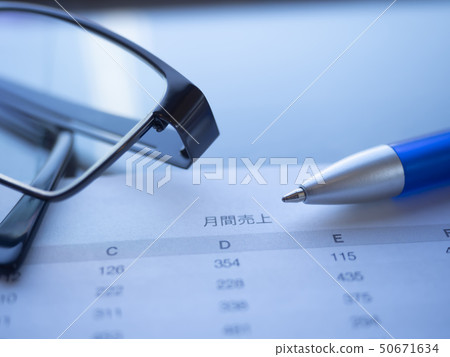 Business image · document · glasses Business image · document · glasses 50671634