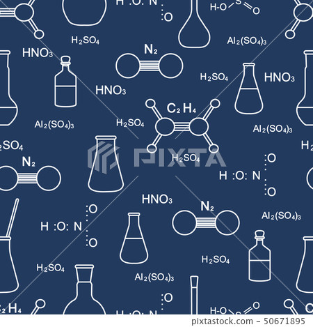 Scientific pattern Chemistry, biology, medicine.-插圖素材 [50671895] - PIXTA圖庫
