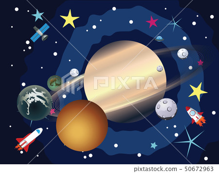 Saturn in the Space 50672963