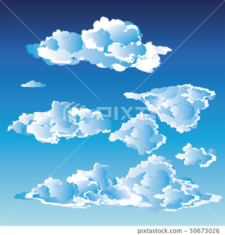 Blue Sky with Clouds - Stock Illustration [50673026] - PIXTA
