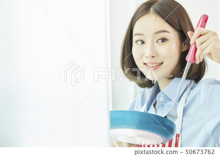 Cooking, young woman Cooking, young woman 50673762