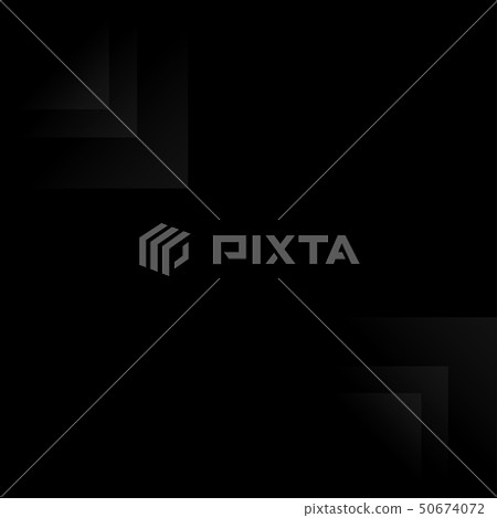 Abstract geometric corner element on black 50674072