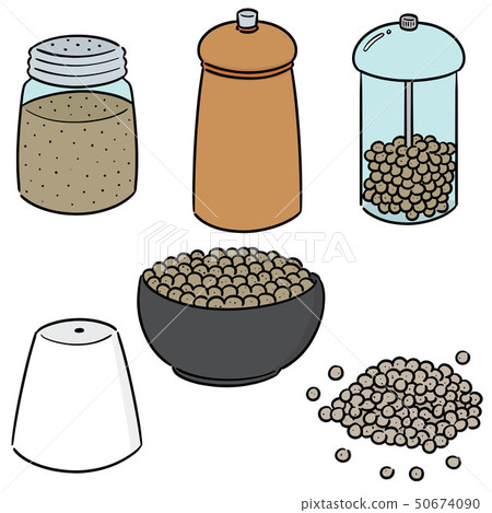 vector set of pepper 50674090