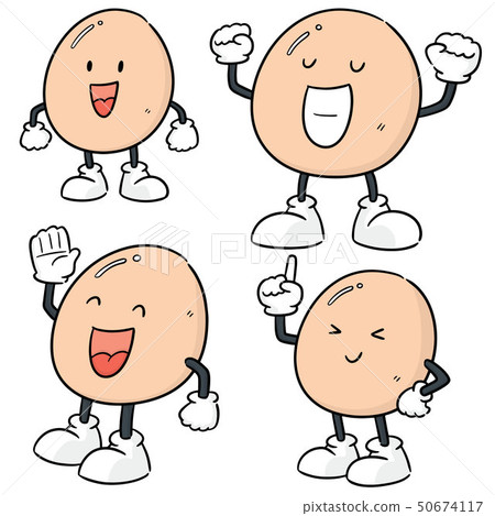 vector set of egg cartoon vector set of egg cartoon 50674117