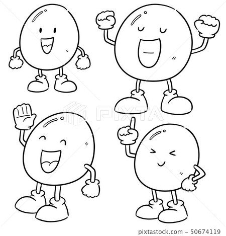 vector set of egg cartoon vector set of egg cartoon 50674119